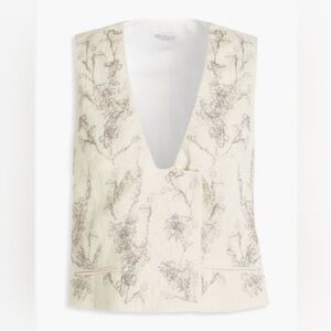 Brunello Cucinelli cotton and linen vest gilet NWT